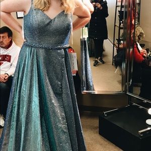 Iridescent Rachel Allan Premiere Runway Dress